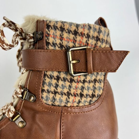 Circus Sam Edelman Womens Gretchen Brown Shearling Hiker Boot Fuzzy size 10 - Picture 14 of 15